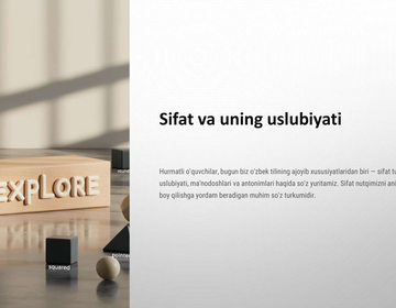 Sifat va uning uslubiyati