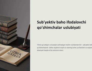 Sub'yektiv baho ifodalovchi