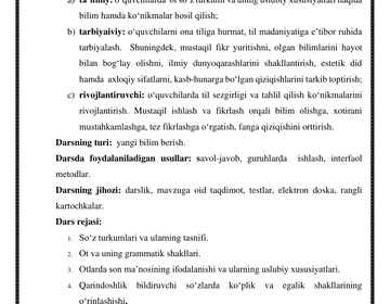 1-MAVZU So‘z turkumlari. Ot va uning uslubiy xususiyatlari preview
